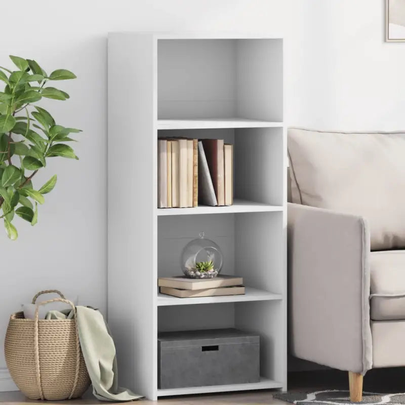 Hoge kast van bewerkt hout voor een stijlvolle inrichting - Wit / 1 - Dressoirs & buffetkasten