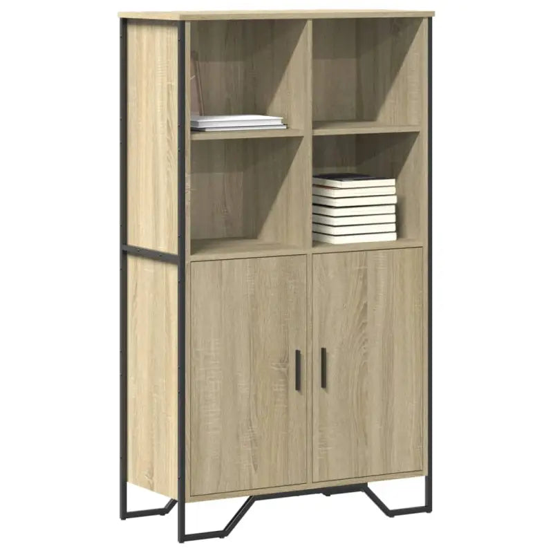 Hoge kast van grijs Sonoma eiken voor een stijlvolle inrichting - Sonoma eiken / 1 - Dressoirs & buffetkasten
