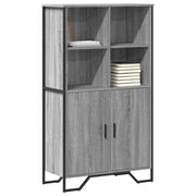 Hoge kast van grijs Sonoma eiken voor een stijlvolle inrichting - Dressoirs & buffetkasten