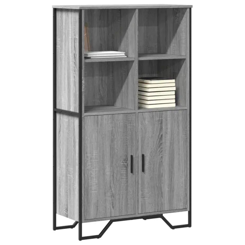 Hoge kast van grijs Sonoma eiken voor een stijlvolle inrichting - Dressoirs & buffetkasten