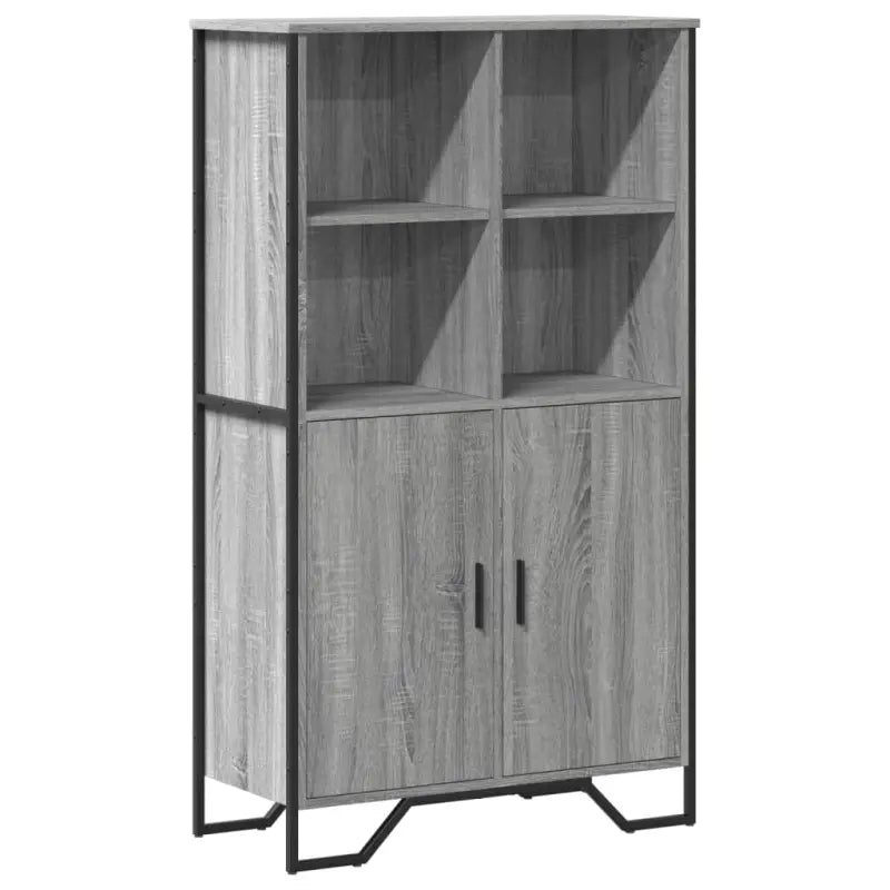 Hoge kast van grijs Sonoma eiken voor een stijlvolle inrichting - Dressoirs & buffetkasten