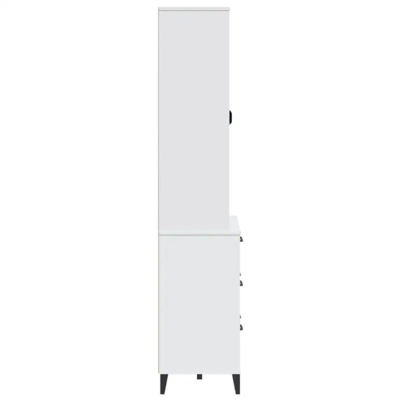 Hoge kast van massief grenenhout voor een stijlvolle uitstraling - Wit / 1 - Dressoirs & buffetkasten