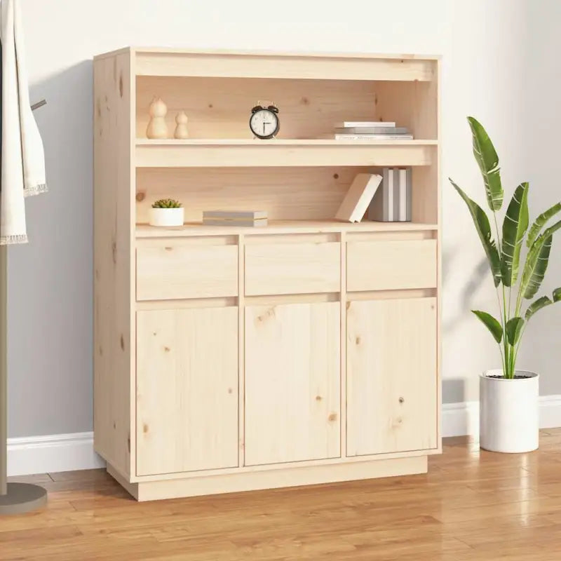 Hoge kast van massief grenenhout voor klassiek interieur - Dressoirs & buffetkasten