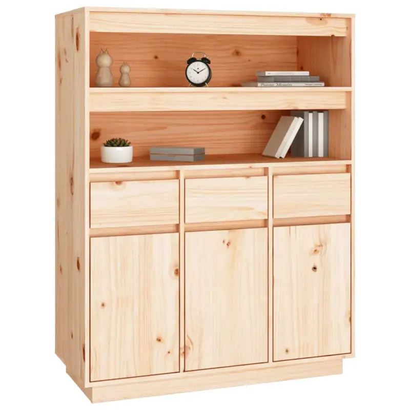 Hoge kast van massief grenenhout voor klassiek interieur - Dressoirs & buffetkasten