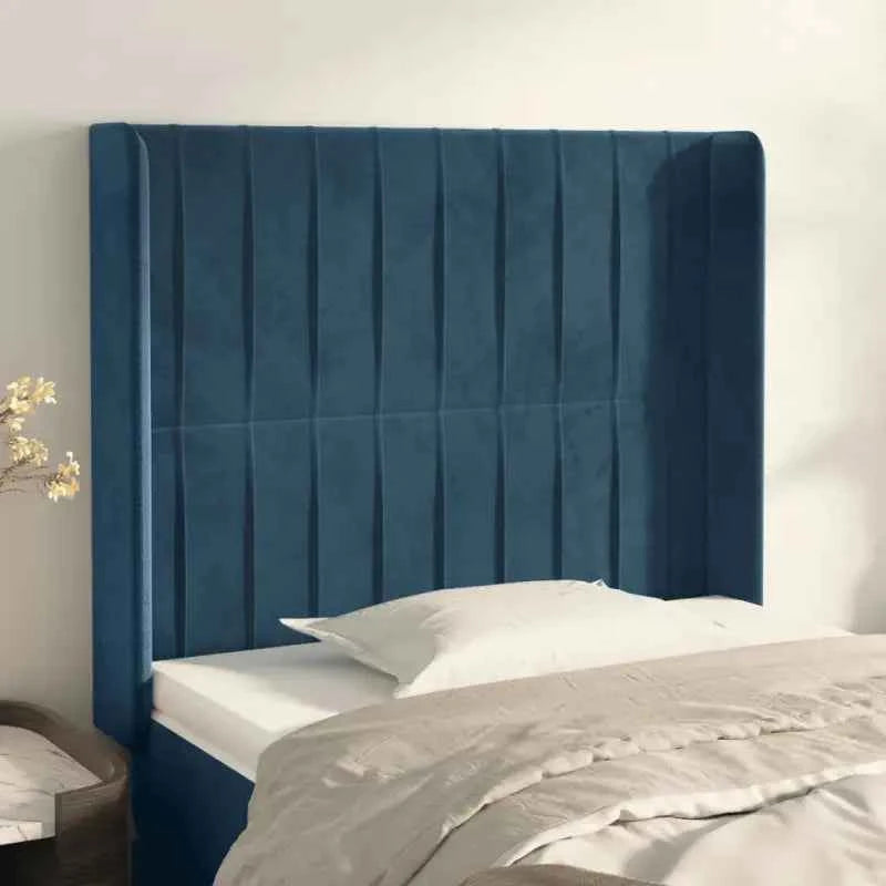 Hoofdbord en voetbord in fluweel levering bevat 147x16x118