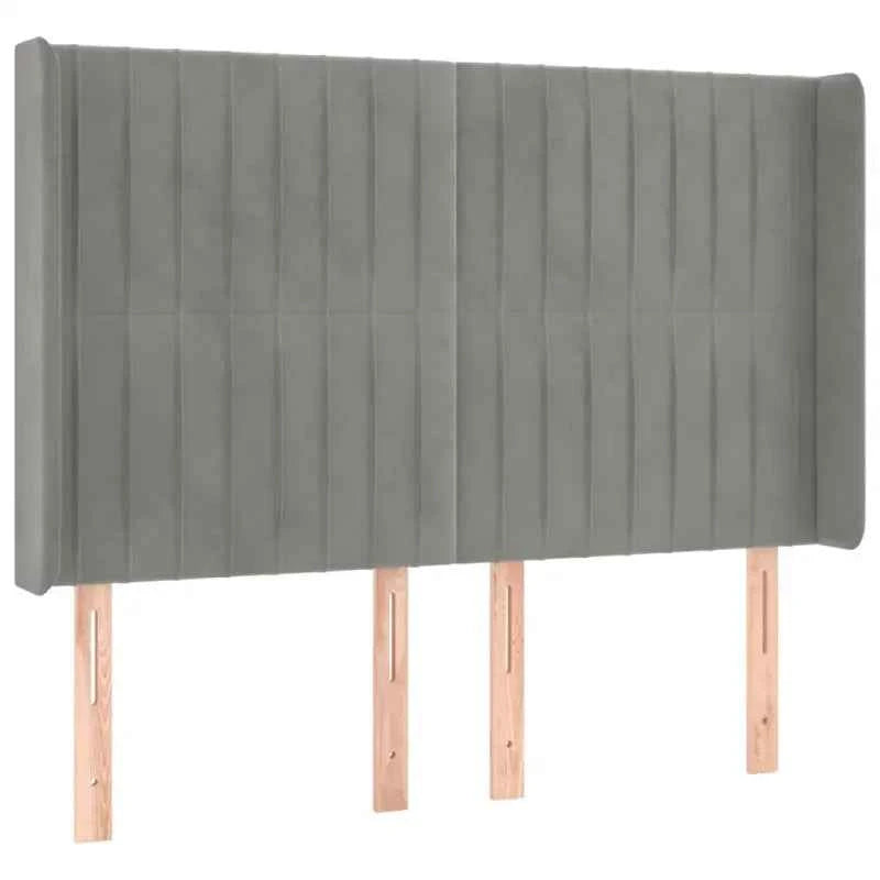 Hoofdbord en voetbord in fluweel levering bevat 147x16x118