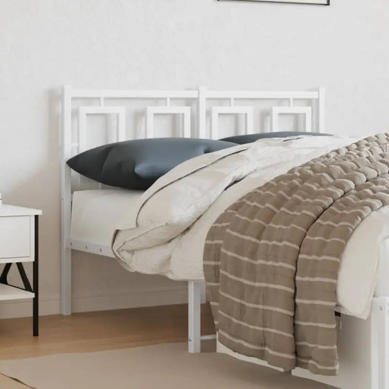 Hoofdbord met vierkante buizen voor een stoere slaapkamerstijl - Wit / 120 cm / 1 - Hoofdborden en voetborden