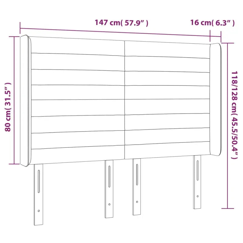Hoofdborden en voetborden levering bevat 147x16x118 voor elke slaapkamer - Hoofdborden en voetborden