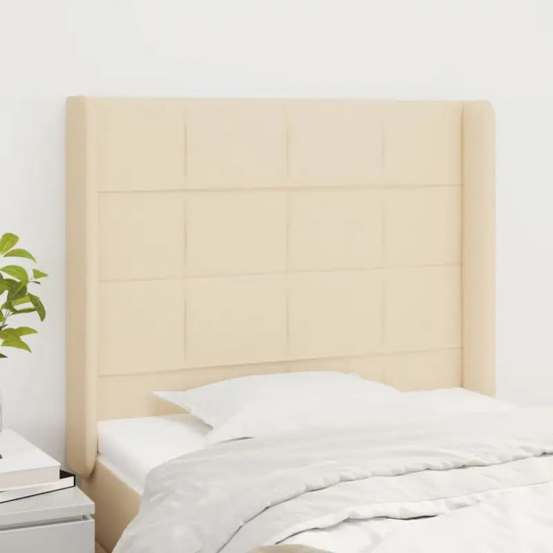 Hoofdborden en voetborden levering bevat met duurzaam en trendy ontwerp - Crème / 103 x 16 x 118/128 cm / 1
