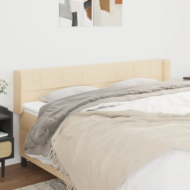 Hoofdborden en voetborden levering bevat met duurzaam en trendy ontwerp - Crème / 163 x 16 x 78/88 cm / 1 - Hoofdborden
