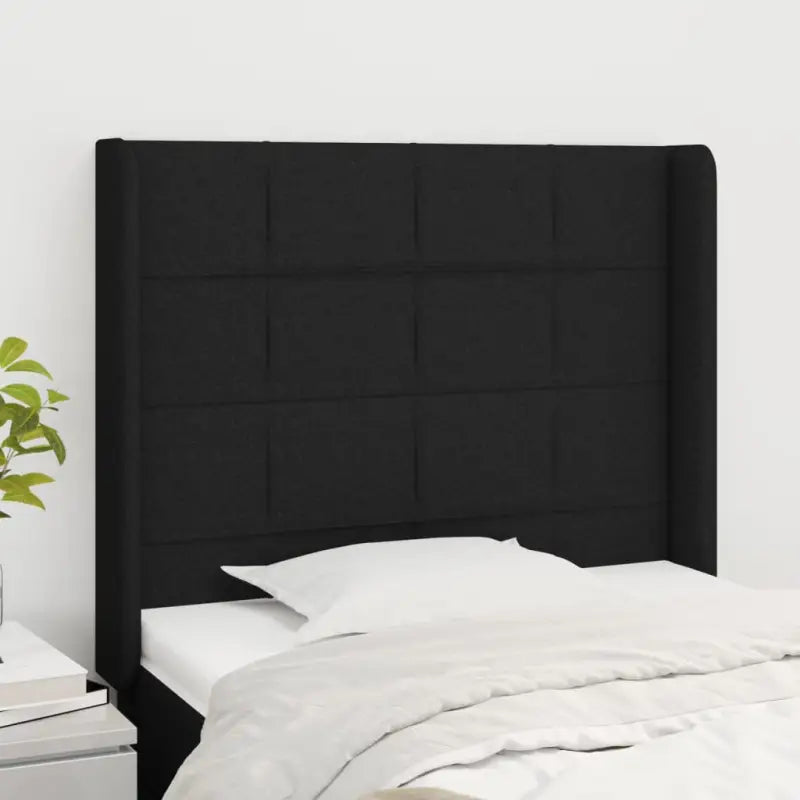 Hoofdborden en voetborden levering bevat met duurzaam en trendy ontwerp - Zwart / 83 x 16 x 118/128 cm / 1