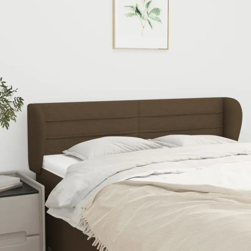 Hoofdborden en voetborden levering bevat met een trendy en duurzaam ontwerp - Donkerbruin / 147 x 23 x 78/88 cm / 1
