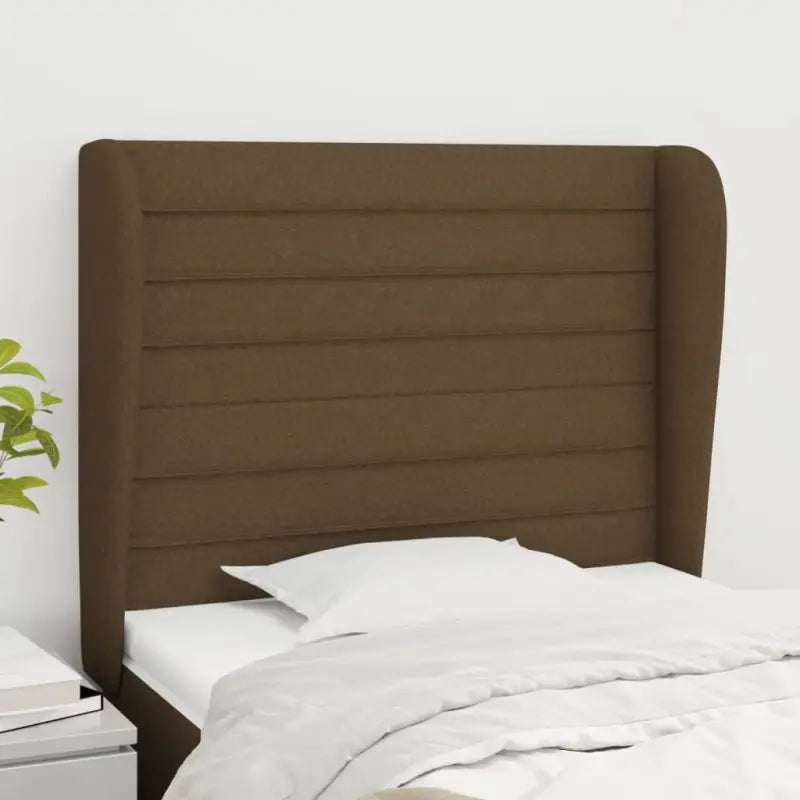 Hoofdborden en voetborden levering bevat met een trendy en duurzaam ontwerp - Donkerbruin / 93 x 23 x 118/128 cm / 1