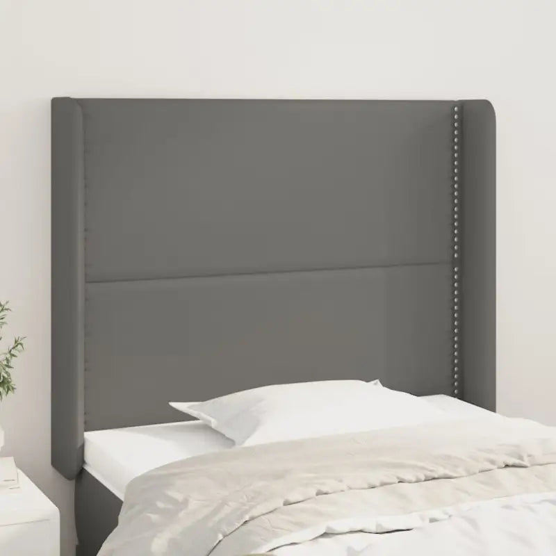 Hoofdborden en voetborden met hoogwaardig kunstleer levering bevat - Grijs / 83 x 16 x 118/128 cm / 1 - Hoofdborden