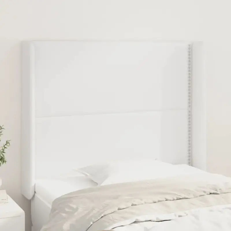 Hoofdborden en voetborden met hoogwaardig kunstleer levering bevat - Wit / 103 x 16 x 118/128 cm / 1 - Hoofdborden