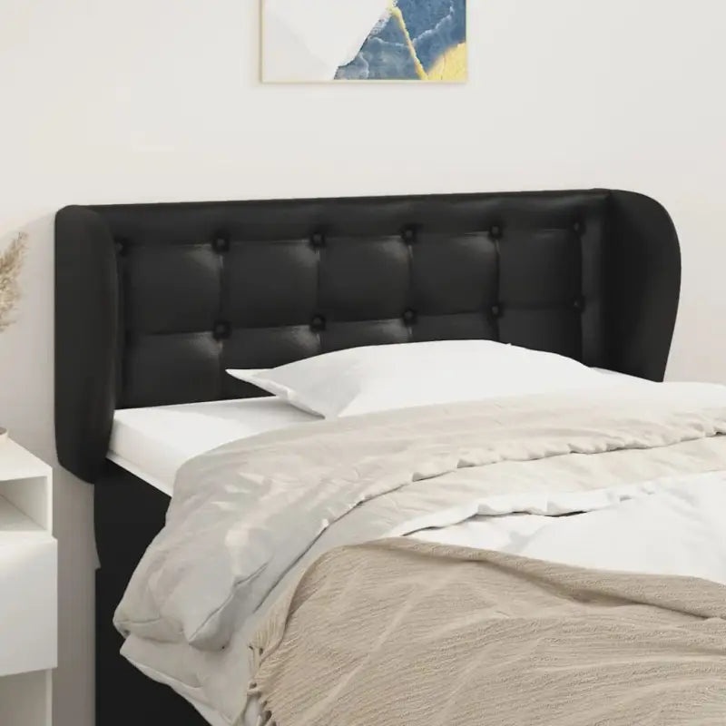 Hoofdborden en voetborden met hoogwaardige kunstleer levering bevat - Zwart / 93 x 23 x 78/88 cm / 1 - Hoofdborden