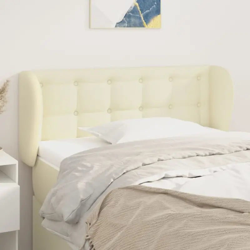 Hoofdborden en voetborden met hoogwaardige kunstleer levering bevat - Crème / 83 x 23 x 78/88 cm / 1 - Hoofdborden