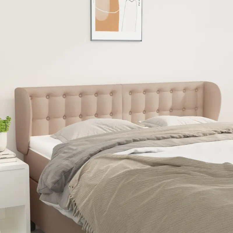 Hoofdborden en voetborden met hoogwaardige kunstleer levering bevat - Cappuccino / 147 x 23 x 78/88 cm / 1
