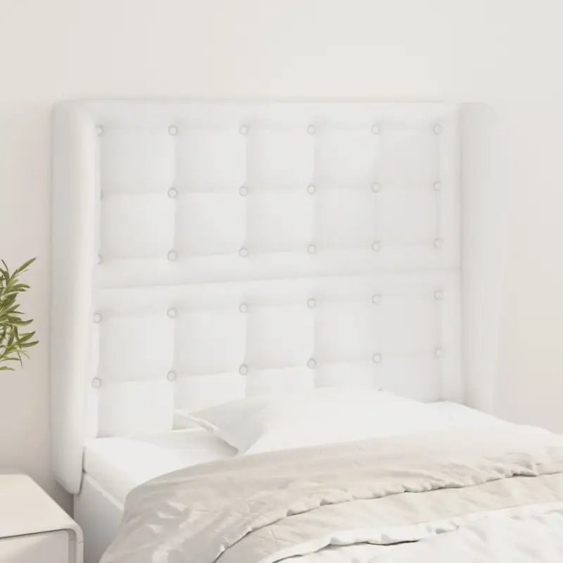 Hoofdborden en voetborden met hoogwaardige kunstleer levering bevat - Wit / 83 x 23 x 118/128 cm / 1 - Hoofdborden