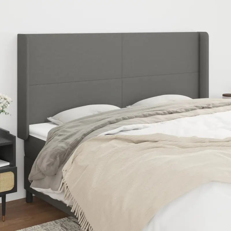 Hoofdborden en voetborden met levering bevat voor elke slaapkamer - Donkergrijs / 183 x 16 x 118/128 cm / 1