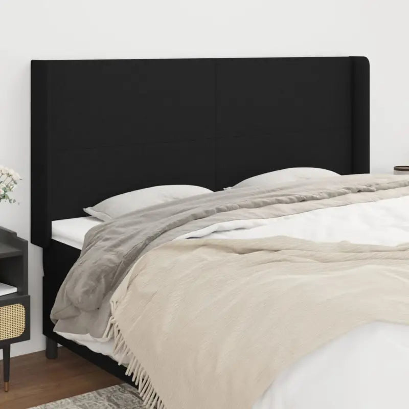 Hoofdborden en voetborden met levering bevat voor elke slaapkamer - Zwart / 163 x 16 x 118/128 cm / 1 - Hoofdborden