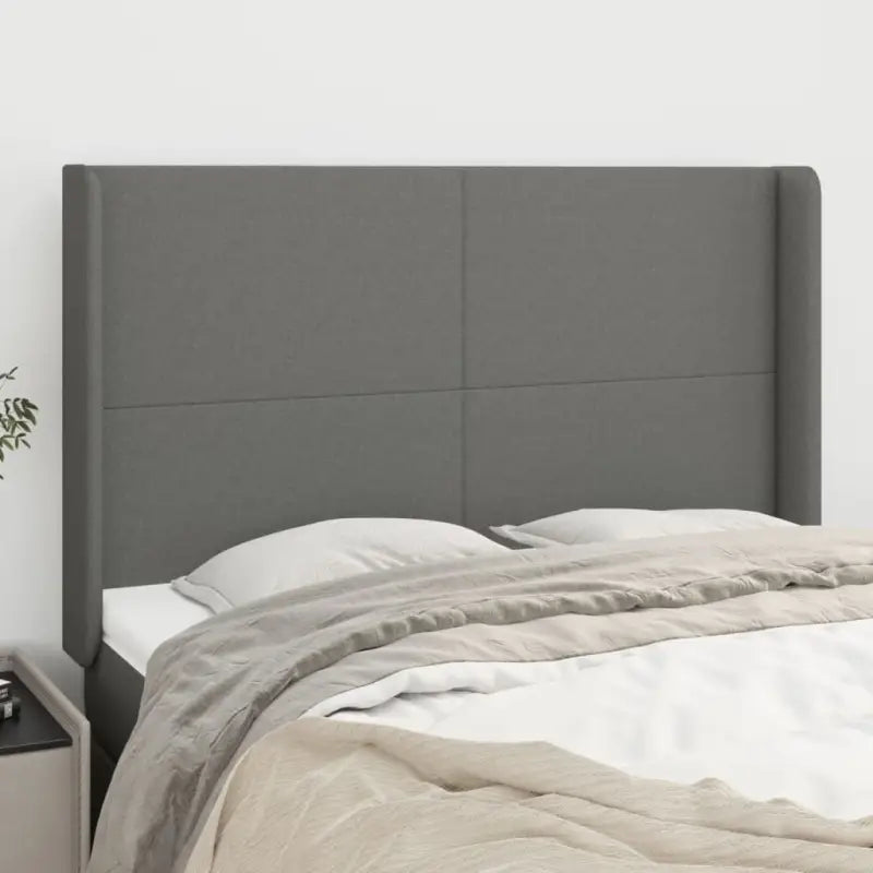 Hoofdborden en voetborden met levering bevat voor elke slaapkamer - Donkergrijs / 147 x 16 x 118/128 cm / 1