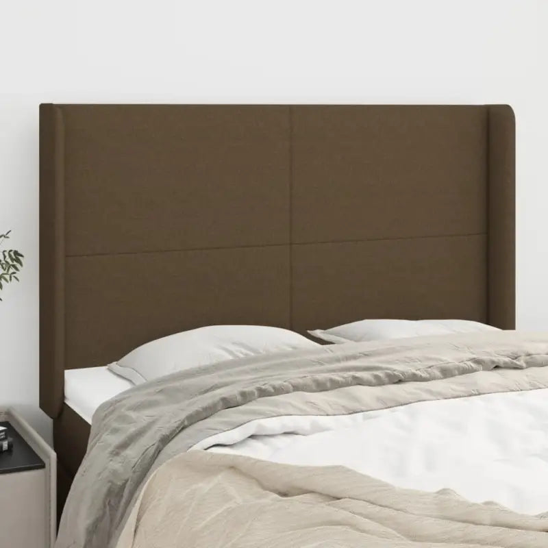 Hoofdborden en voetborden met levering bevat voor elke slaapkamer - Donkerbruin / 147 x 16 x 118/128 cm / 1