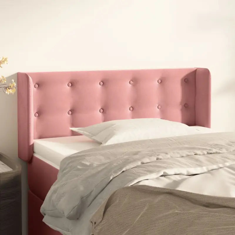 Hoofdborden en voetborden met luxe fluweel levering bevat - Roze / 103 x 16 x 78/88 cm / 1 - Hoofdborden en voetborden