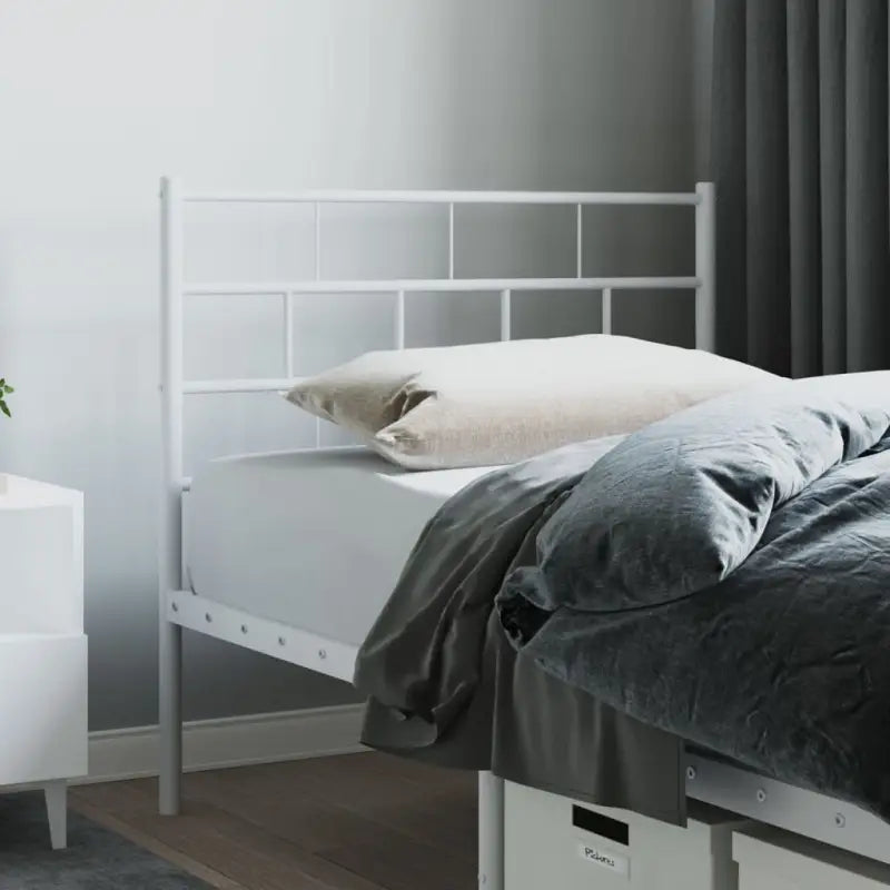 Hoofdborden en voetborden met ronde buizen van gepoedercoat staal - Wit / 75 cm / 1 - Hoofdborden en voetborden