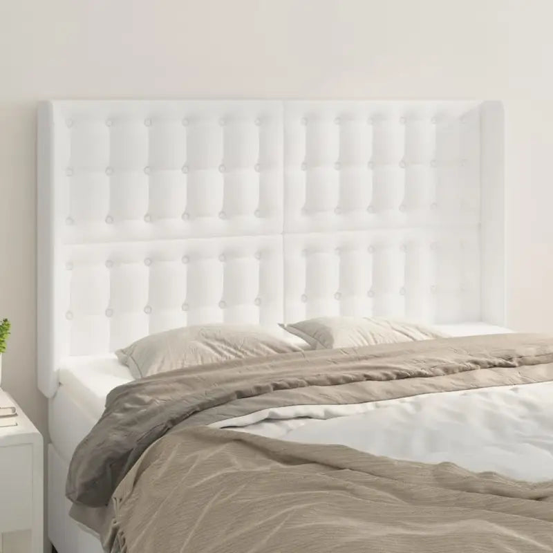 Hoofdborden en voetborden met trendy ontwerp 83x16x118 levering bevat - Wit / 147 x 16 x 118/128 cm / 1 - Hoofdborden