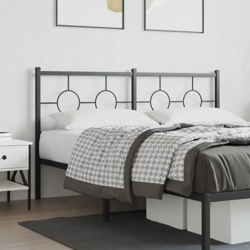 Hoofdborden en voetborden met vierkante buizen voor een eigentijdse uitstraling - Zwart / 150 cm / 1 - Hoofdborden