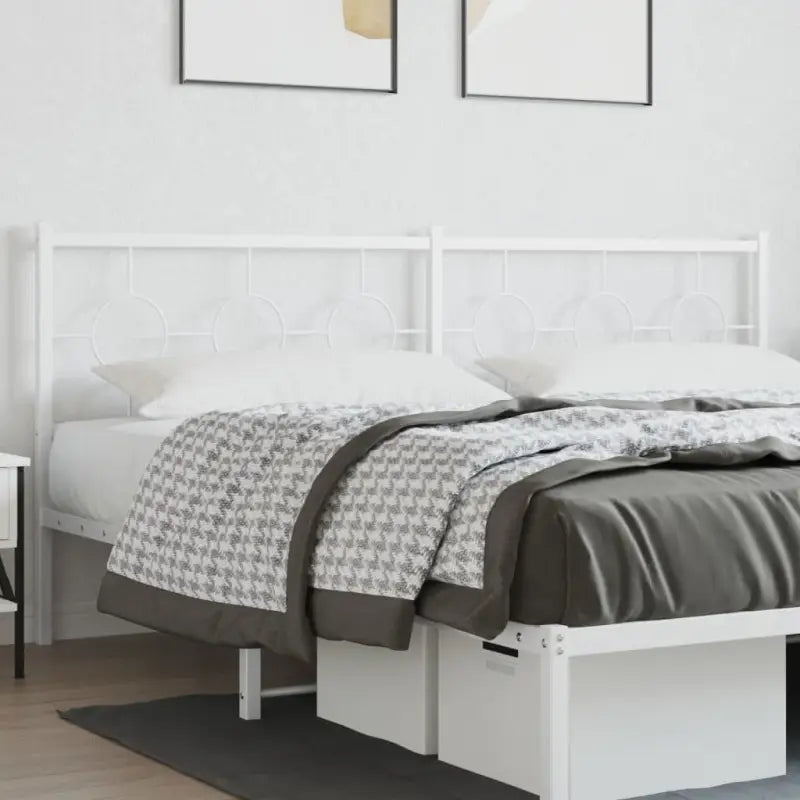 Hoofdborden en voetborden met vierkante buizen voor een eigentijdse uitstraling - Wit / 200 cm / 1 - Hoofdborden