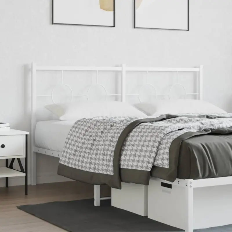 Hoofdborden en voetborden met vierkante buizen voor een eigentijdse uitstraling - Wit / 150 cm / 1 - Hoofdborden