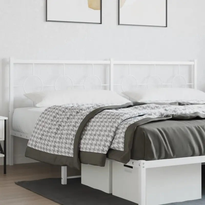 Hoofdborden en voetborden met vierkante buizen voor een eigentijdse uitstraling - Wit / 193 cm / 1 - Hoofdborden