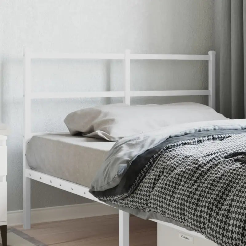 Hoofdborden en voetborden met vierkante buizen voor een stijlvolle slaapkamer - Wit / 120 cm / 1 - Hoofdborden