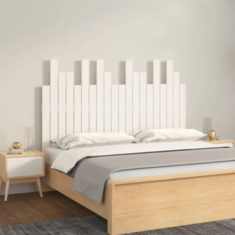 Hoofdborden en voetborden van massief grenenhout met klassiek design - Wit / 127.5 x 80 cm / 1 - Hoofdborden