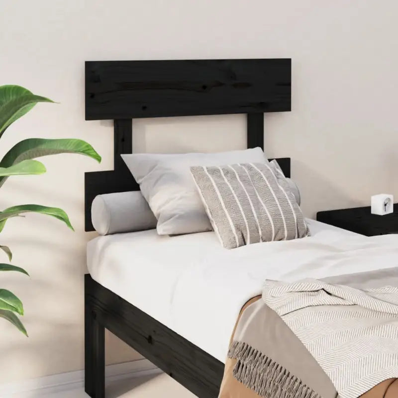 Hoofdborden en voetborden van massief grenenhout met trendy design - Zwart / 78.5 x 81 cm / 1 - Hoofdborden