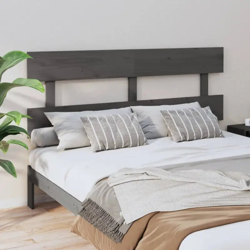 Hoofdborden en voetborden van massief grenenhout met trendy design - Grijs / 164 x 81 cm / 1 - Hoofdborden en voetborden