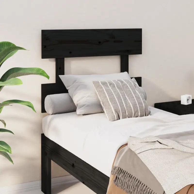 Hoofdborden en voetborden van massief grenenhout met trendy design - Zwart / 103.5 x 81 cm / 1 - Hoofdborden