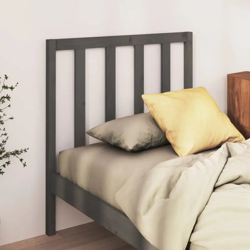 Hoofdborden en voetborden van massief grenenhout met trendy design - Grijs / 106 x 100 cm / 1 - Hoofdborden