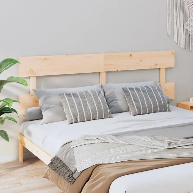 Hoofdborden en voetborden van massief grenenhout met trendy design - Naturel / 204 x 81 cm / 1 - Hoofdborden