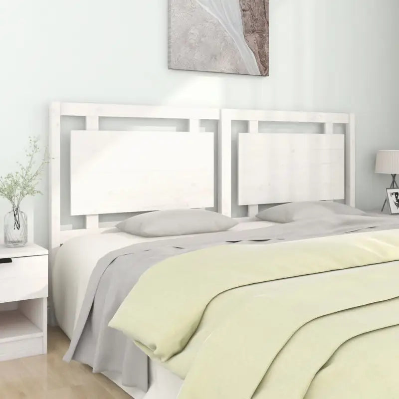 Hoofdborden en voetborden van massief grenenhout voor een compleet slaapkamer uiterlijk - Wit / 185.5 x 100 cm / 1