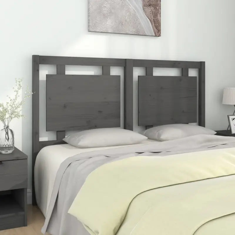 Hoofdborden en voetborden van massief grenenhout voor een compleet slaapkamer uiterlijk - Grijs / 145.5 x 100 cm / 1