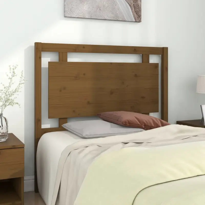 Hoofdborden en voetborden van massief grenenhout voor een compleet slaapkamer uiterlijk - Honingbruin / 105.5 x 100 cm