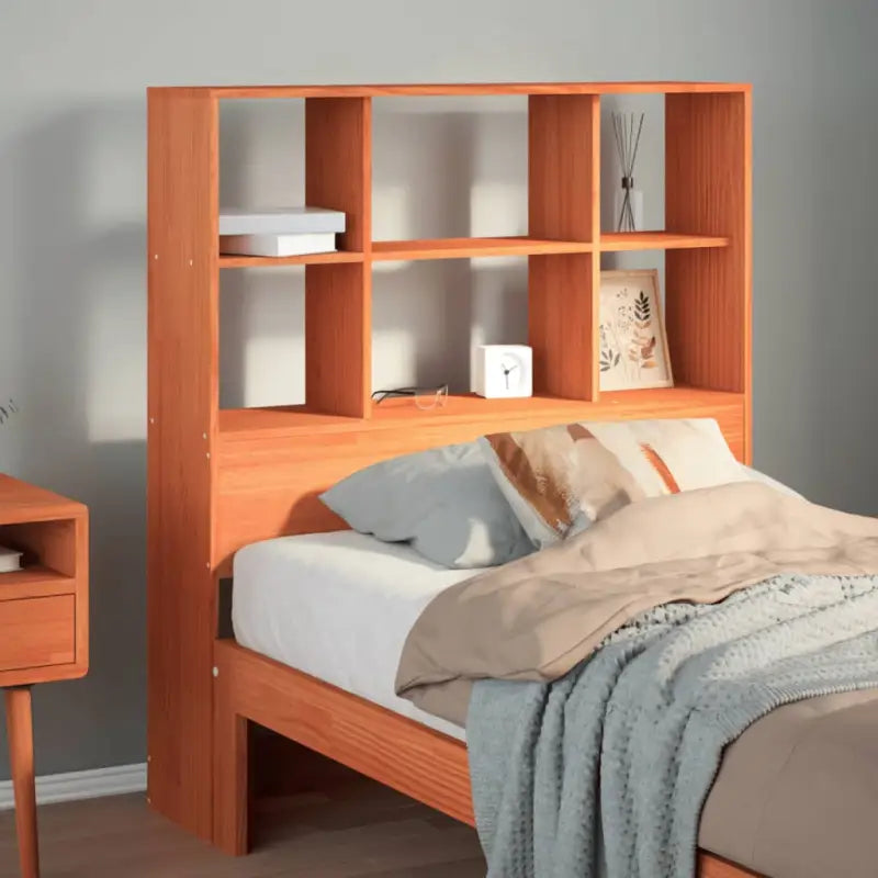 Hoofdborden en voetborden van massief grenenhout voor een complete slaapkamerstijl - Wasbruin / 100 cm / 1