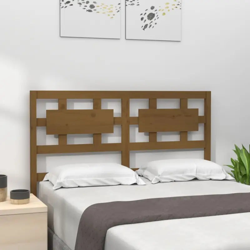 Hoofdborden en voetborden van massief grenenhout voor een moderne slaapkamer - Honingbruin / 205.5 x 100 cm / 1