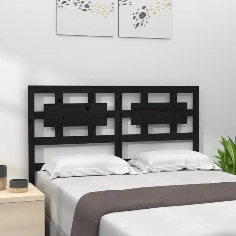 Hoofdborden en voetborden van massief grenenhout voor een moderne slaapkamer - Zwart / 185.5 x 100 cm / 1 - Hoofdborden