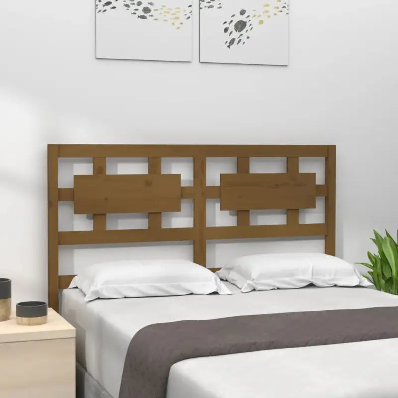 Hoofdborden en voetborden van massief grenenhout voor een moderne slaapkamer - Honingbruin / 125.5 x 100 cm / 1