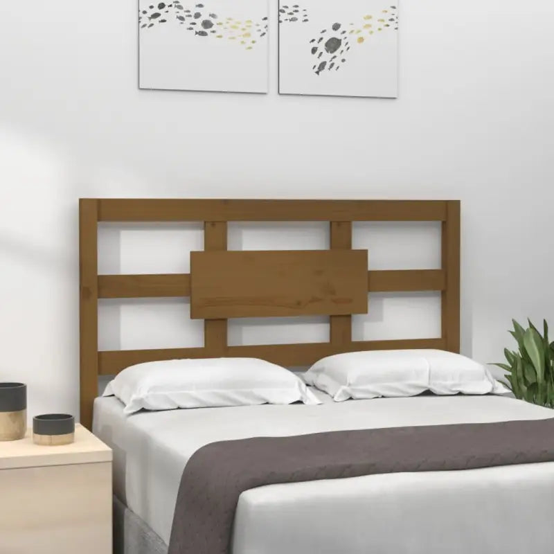 Hoofdborden en voetborden van massief grenenhout voor een moderne slaapkamer - Honingbruin / 95.5 x 100 cm / 1