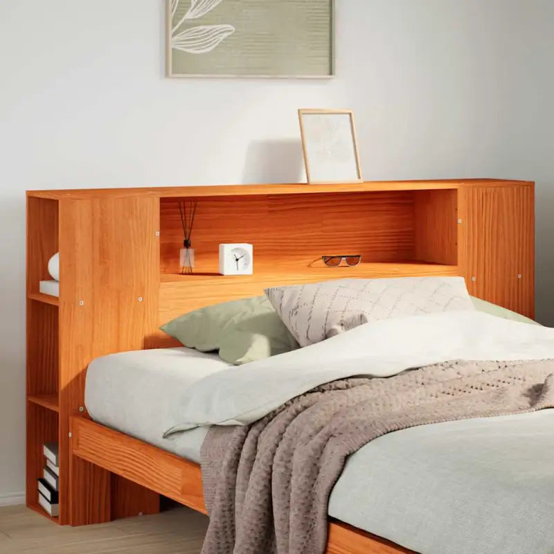 Hoofdborden en voetborden van massief grenenhout voor een stijlvolle slaapkamer - Wasbruin / 150 cm / 1 - Hoofdborden